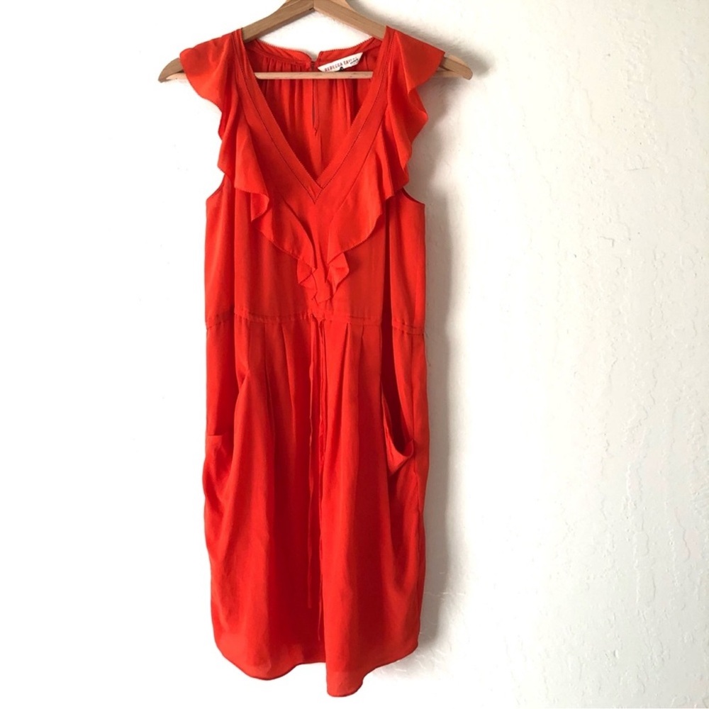 Rebecca Taylor red sleeveless silk dress Size 0
100% silk